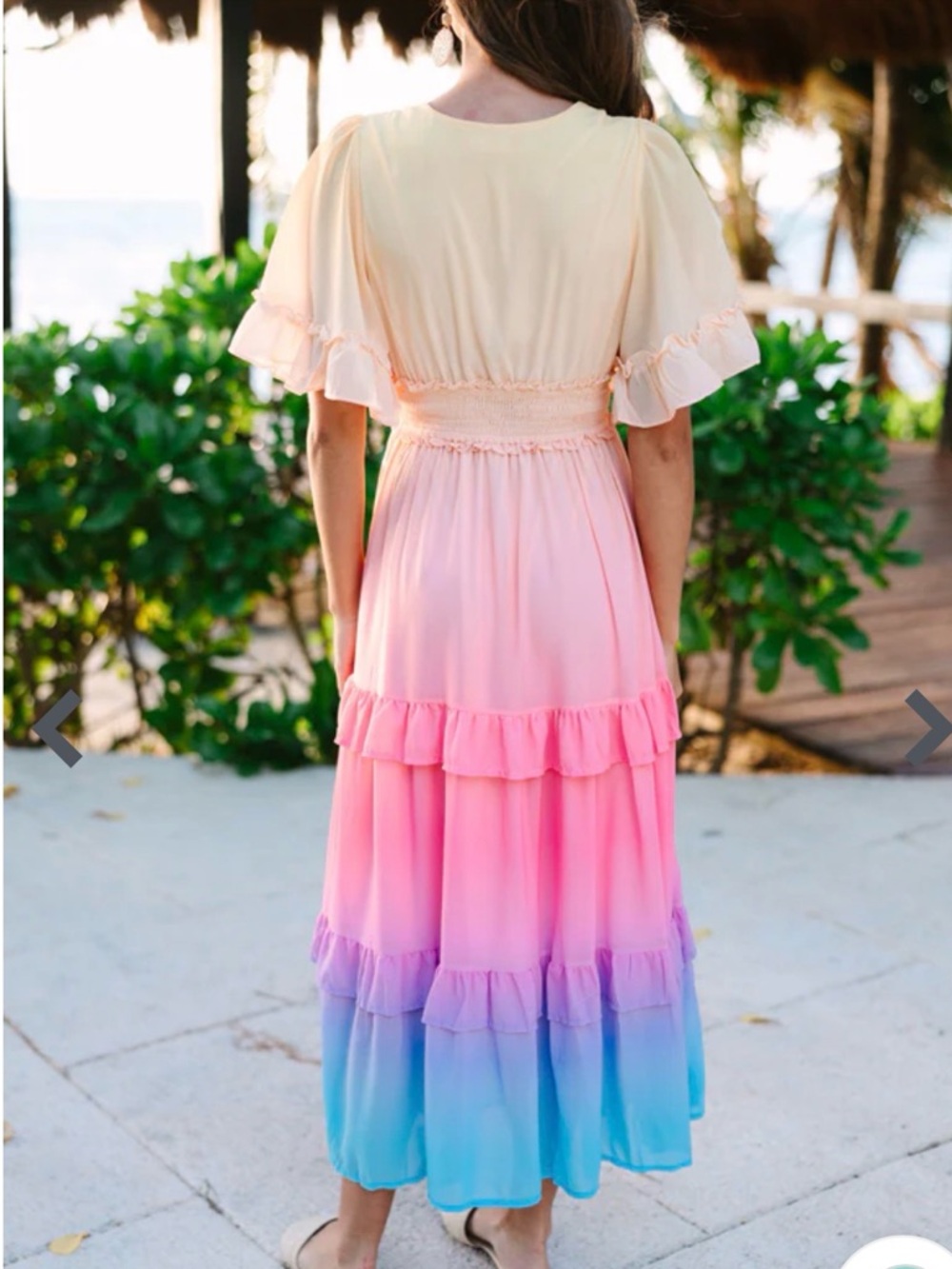 Into The Sunset Pink Ombre Midi Dress by Aura Barbiecore Girlhoodcore - Picture 4 of 8